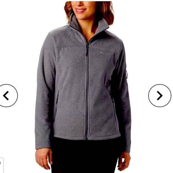 Columbia Women’s Gray Zip up Fleece Jacket - Picture 1 of 8